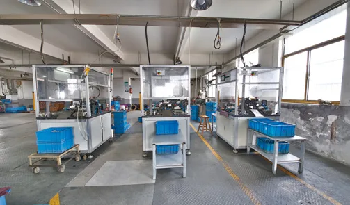 Motor production equipment on the factory floor