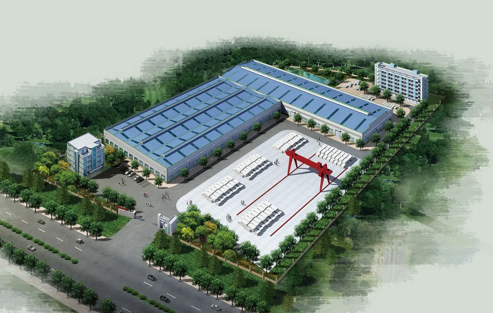 Aerial view of the Bonte Technology factory campus in Yuyao, Ningbo